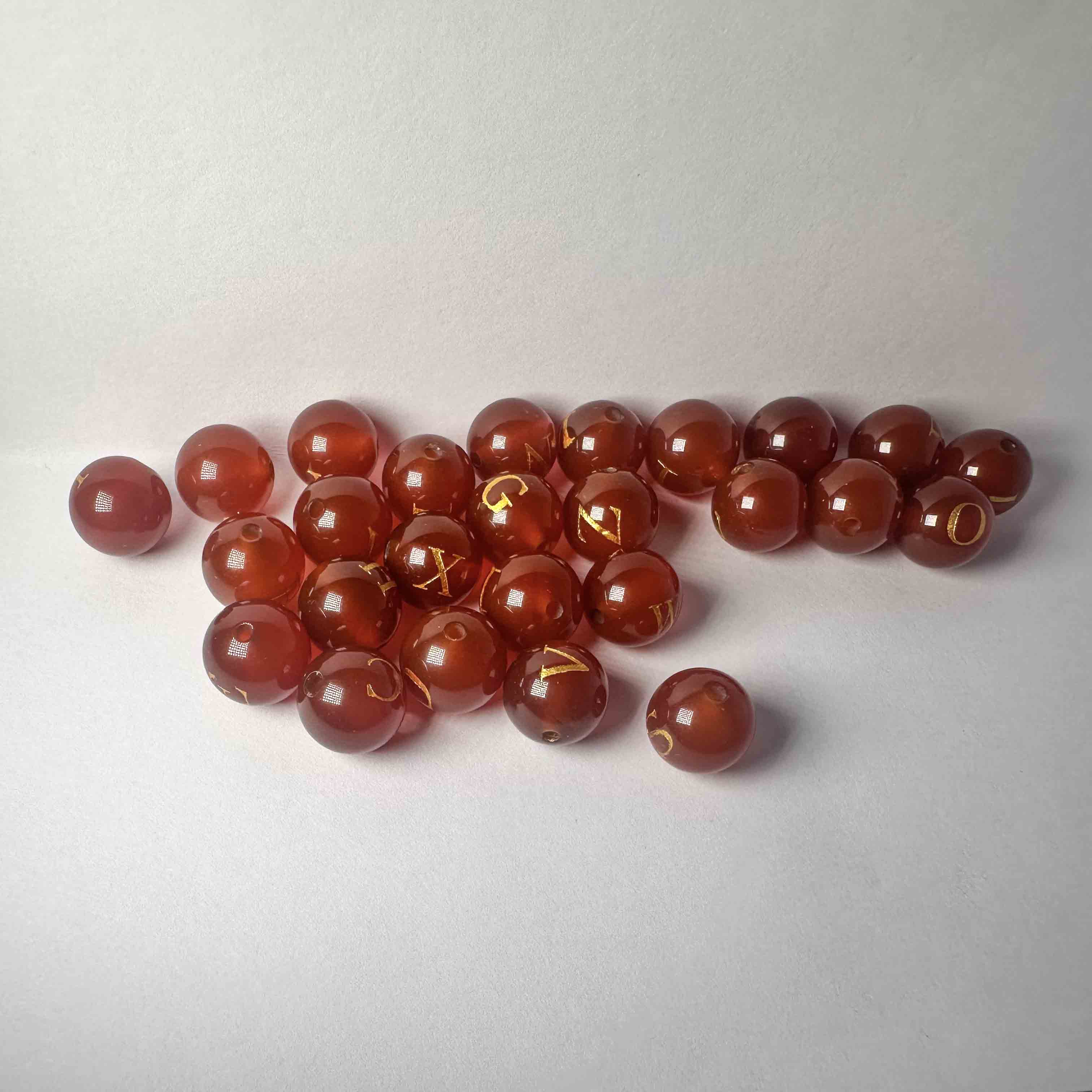 Red Onyx Initial M 2